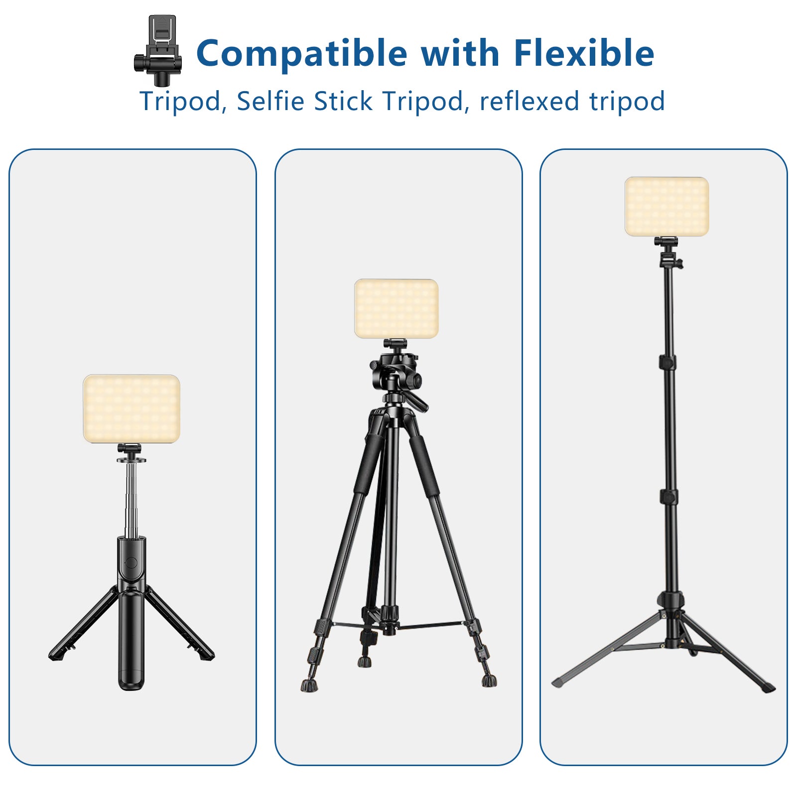 Rechargeable 60-LED Dimmable Fill Light for Mobile Phone / Camera / Computer Rechargeable 60-LED Dimmable Fill Light for Mobile Phone / Camera / Computer